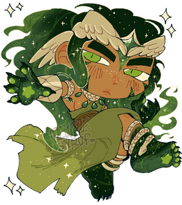 Unshaded chibi design (comm, dnd)