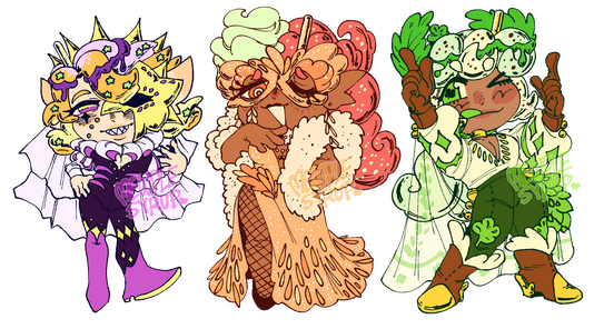 Unshaded semi-chibi designs (adopts)