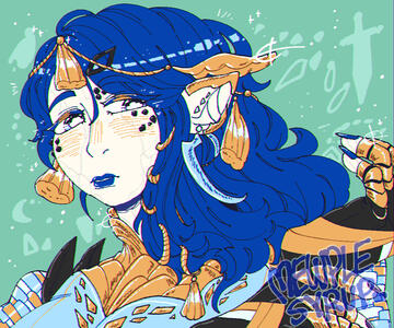 Unshaded bust (comm, dnd, 2022)